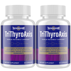 Talyvoriathor TriThyroAxis bottle front for balanced energy and metabolism.