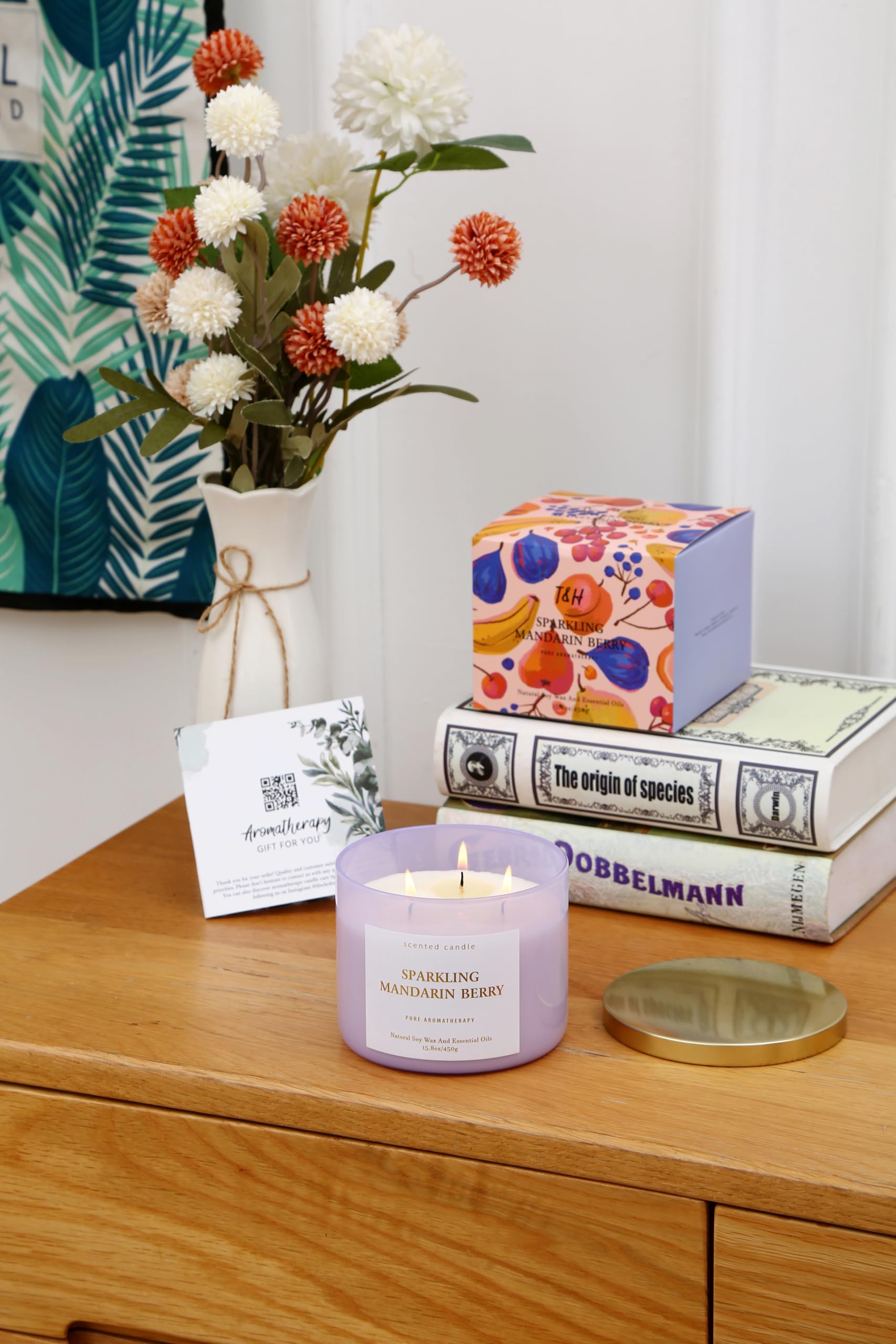 T&H Sparkling Mandarin Berry close-up of fruit notes inspires vibrant mood.