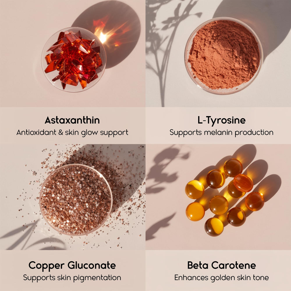 Tanova helps protect skin from sun‑induced oxidation with antioxidants.