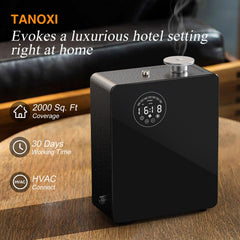 TANOXI diffuser control panel enables precise scheduling and intensity control.