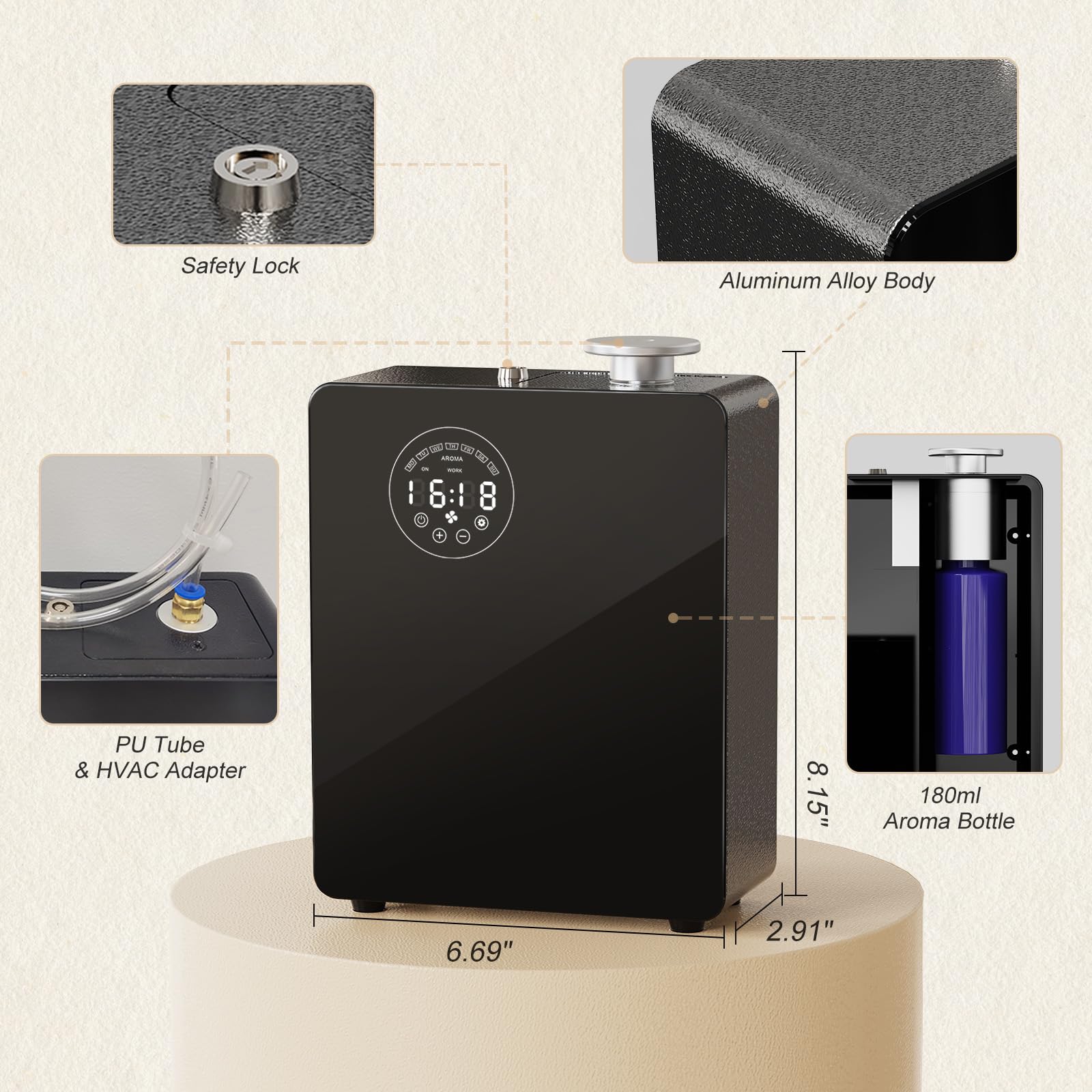 TANOXI diffuser covers up to 3,000 sq ft for larger rooms.