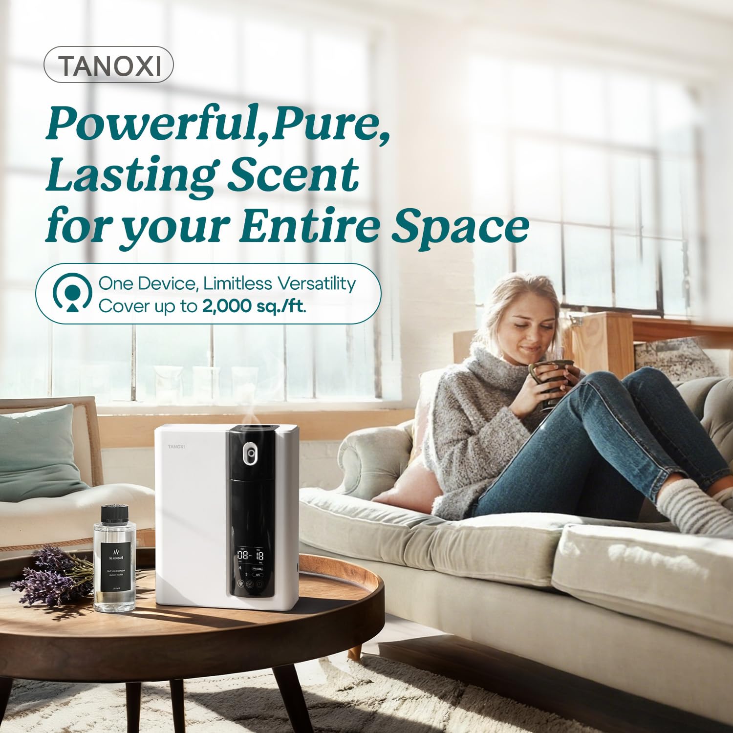 Tanoxi Waterless Diffuser kit wall-mount demonstrates space-saving installation