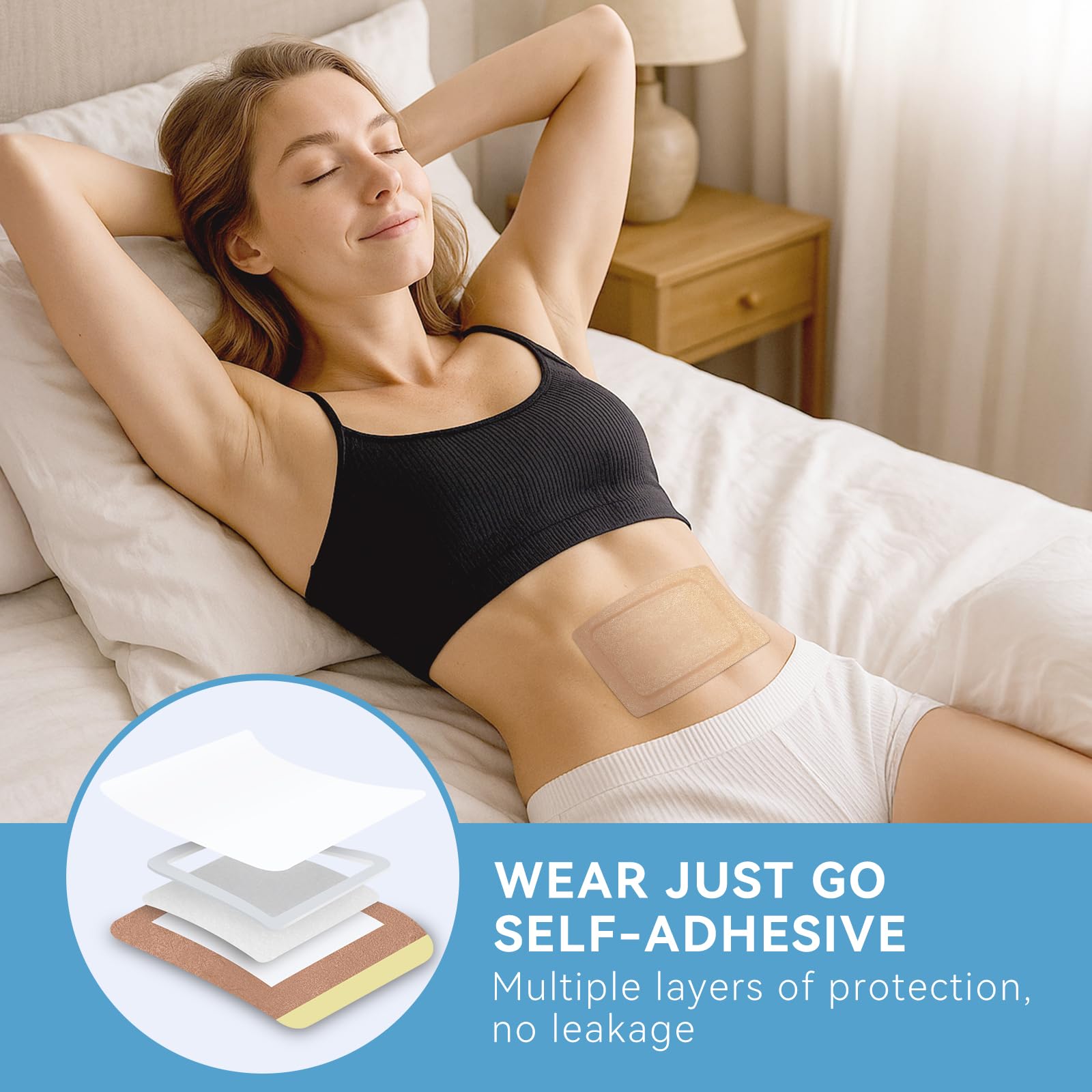 Taoscare castor oil pack wrap features a 2mm organic core that absorbs oil and reduces leakage.