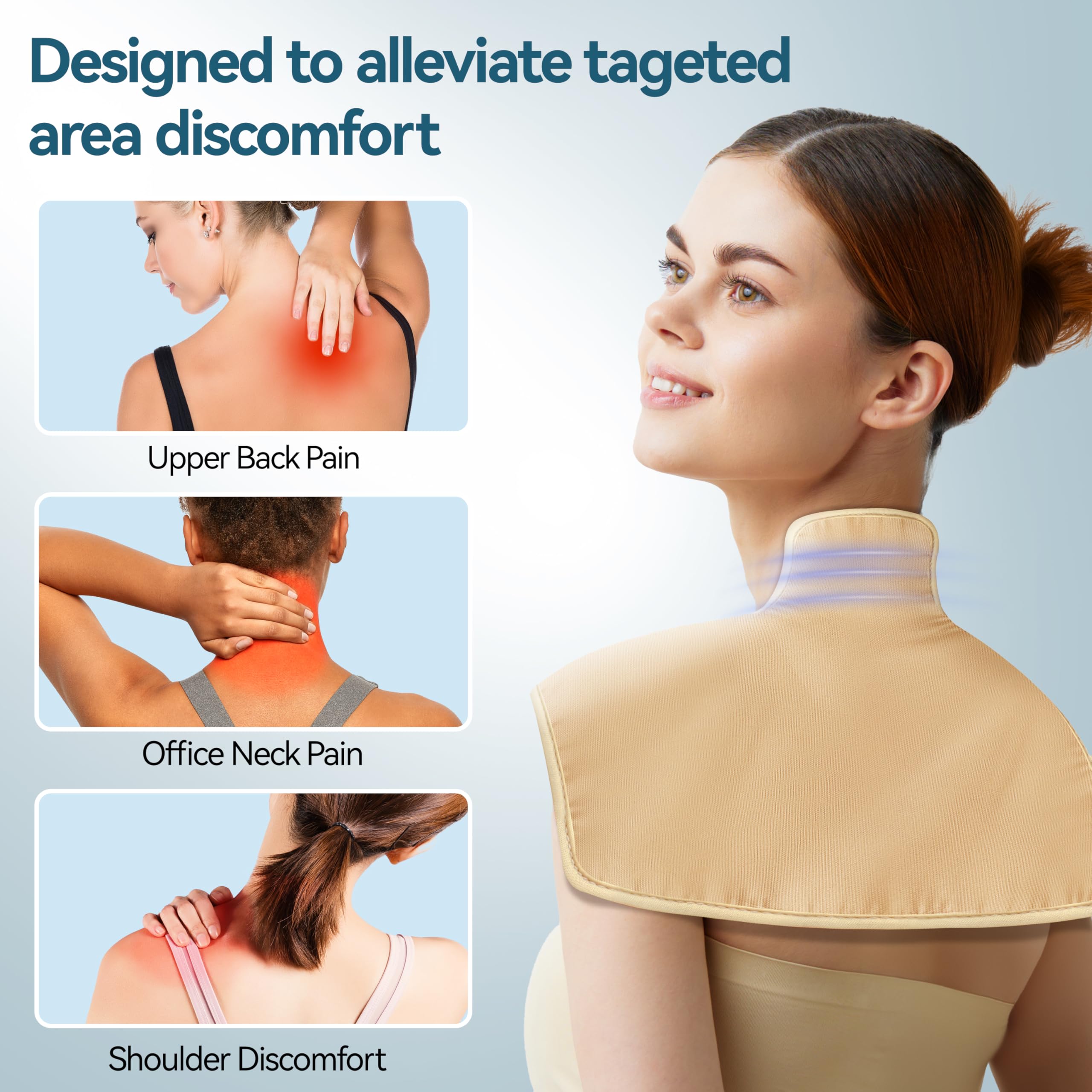 Taoscare castor oil pack wrap for neck delivers gentle compression and relaxation.
