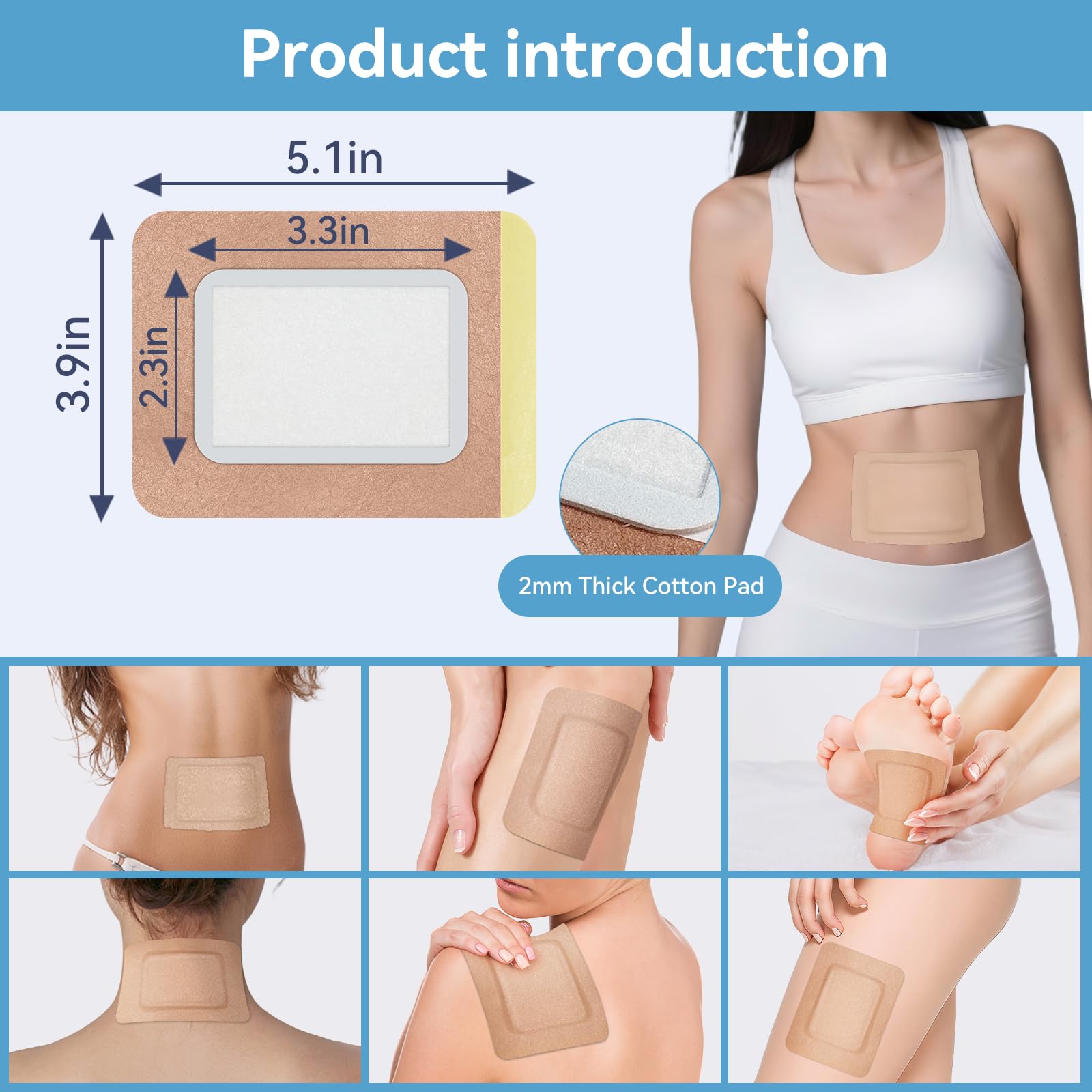Taoscare castor oil pack wrap on the shoulder area for soothing wear.