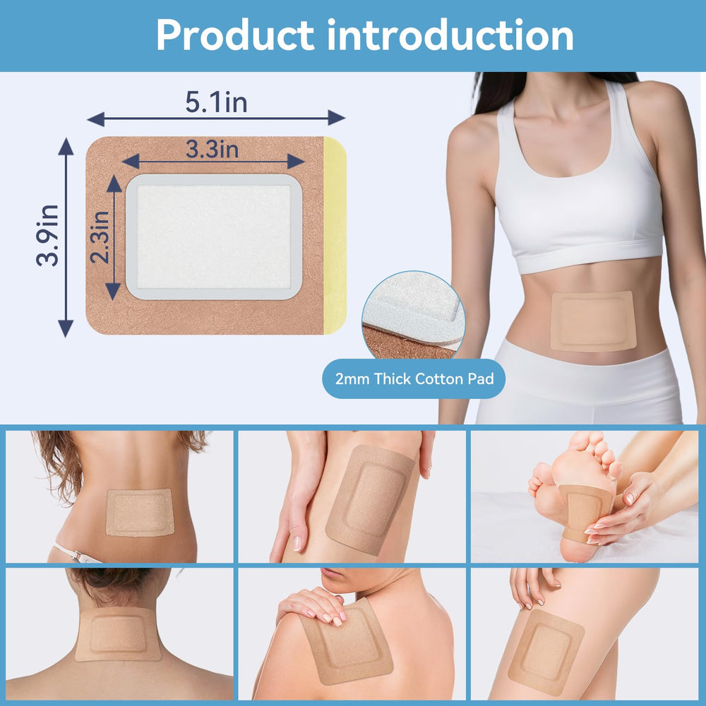 Taoscare castor oil pack wrap on the shoulder area for soothing wear.