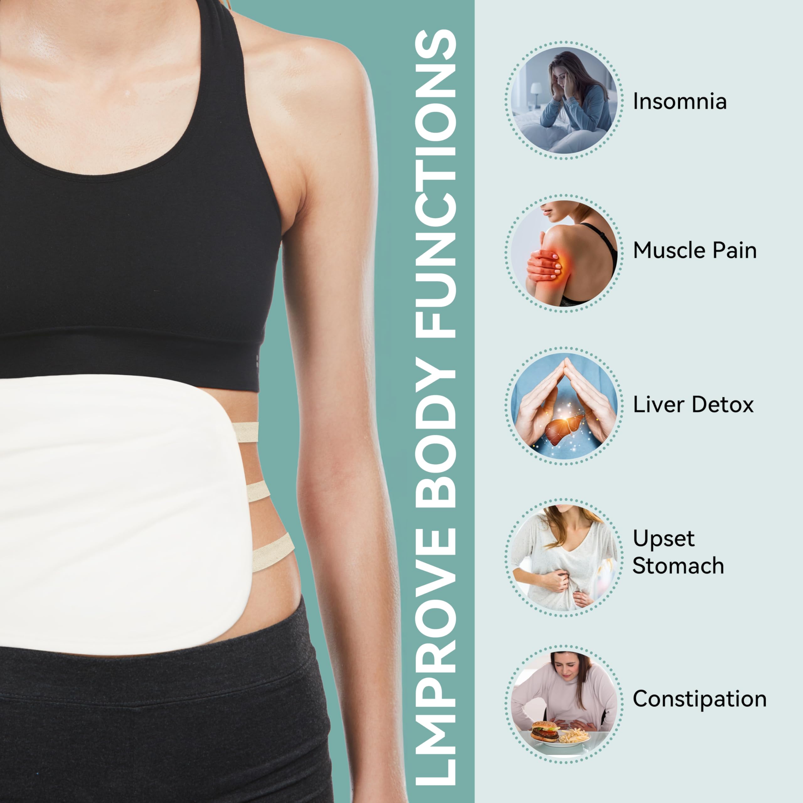 Six adjustable straps on the Taoscare wrap secure a comfortable, customizable fit.