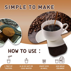 TAOTERS mushroom coffee with MCT oil and coconut milk for creamy texture.