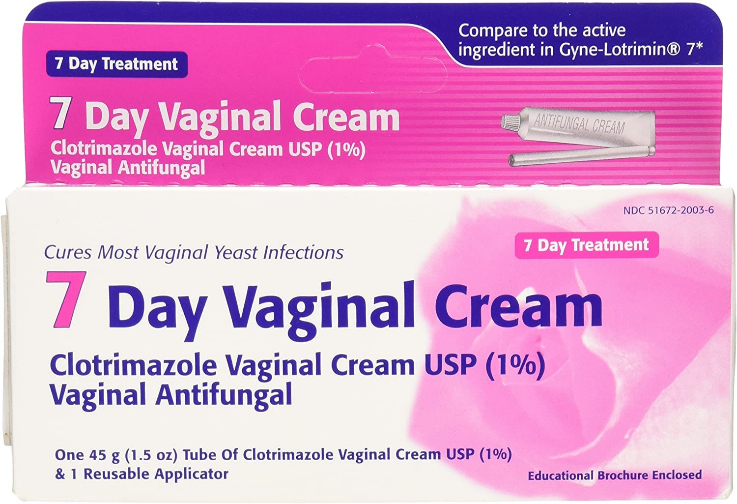TARO Clotrimazole 7-day cream tube for a routine vaginal care regimen