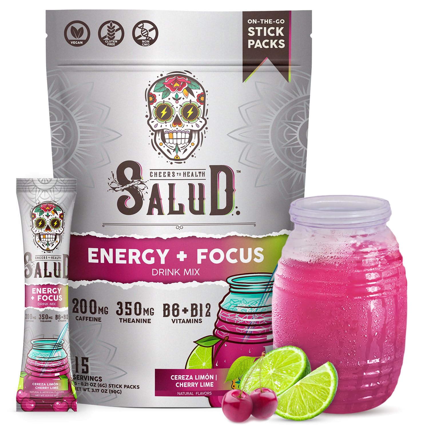 Taste Salud agua fresca energy packet demonstrates a convenient on-the-go boost with low sugar.