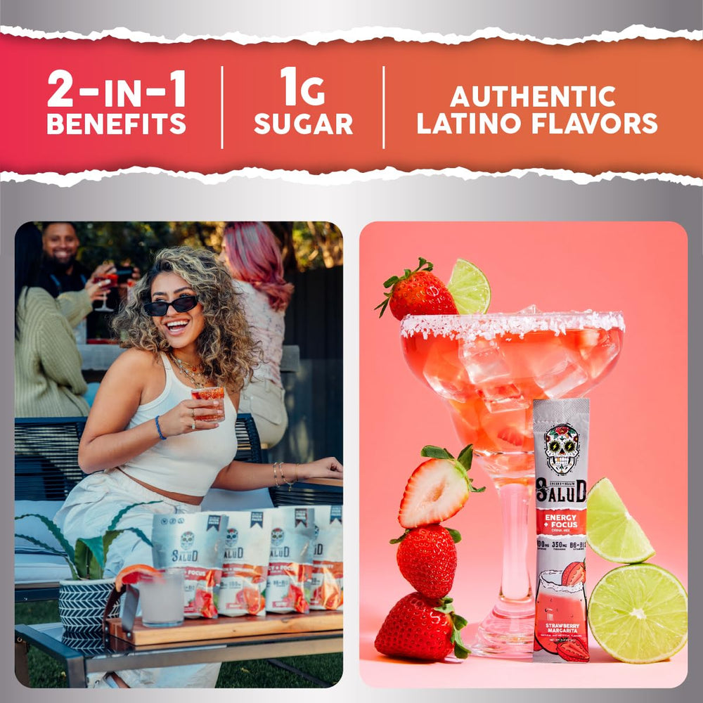 Taste Salud Agua Fresca mix being poured into water for a refreshing low-sugar boost.