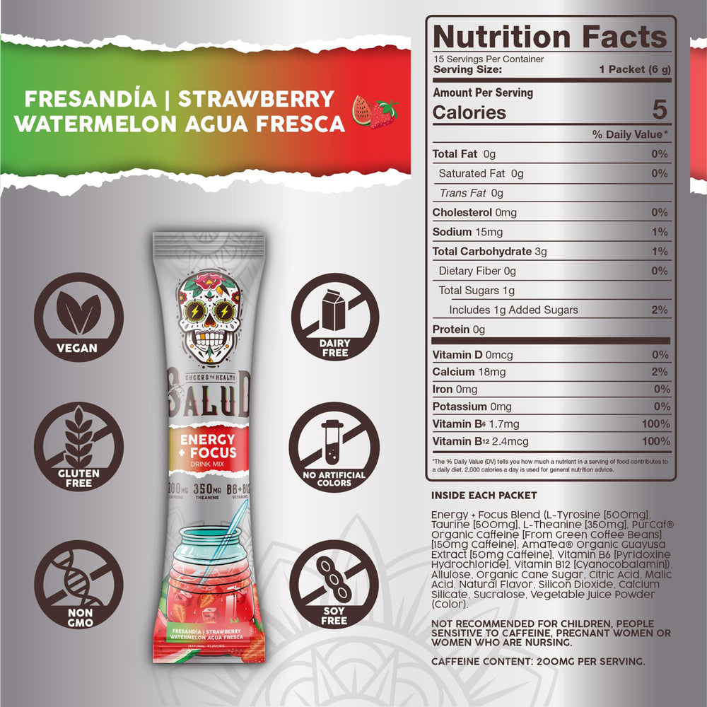 Taste Salud Salud caffeine sources PurCaf and AmaTea deliver clean, balanced energy.