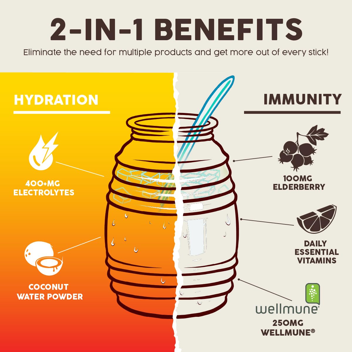 Taste Salud elderberry extract boost shown in ready-to-mix serving
