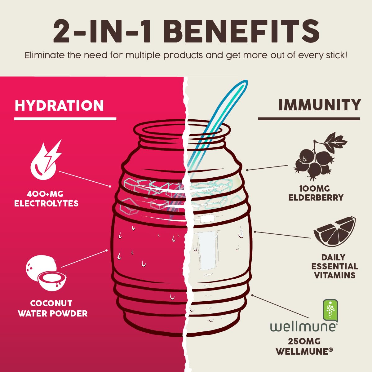 Taste Salud elderberry extract packet highlighting antioxidant-rich support.