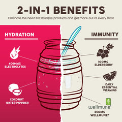 Taste Salud elderberry extract packet highlighting antioxidant-rich support.
