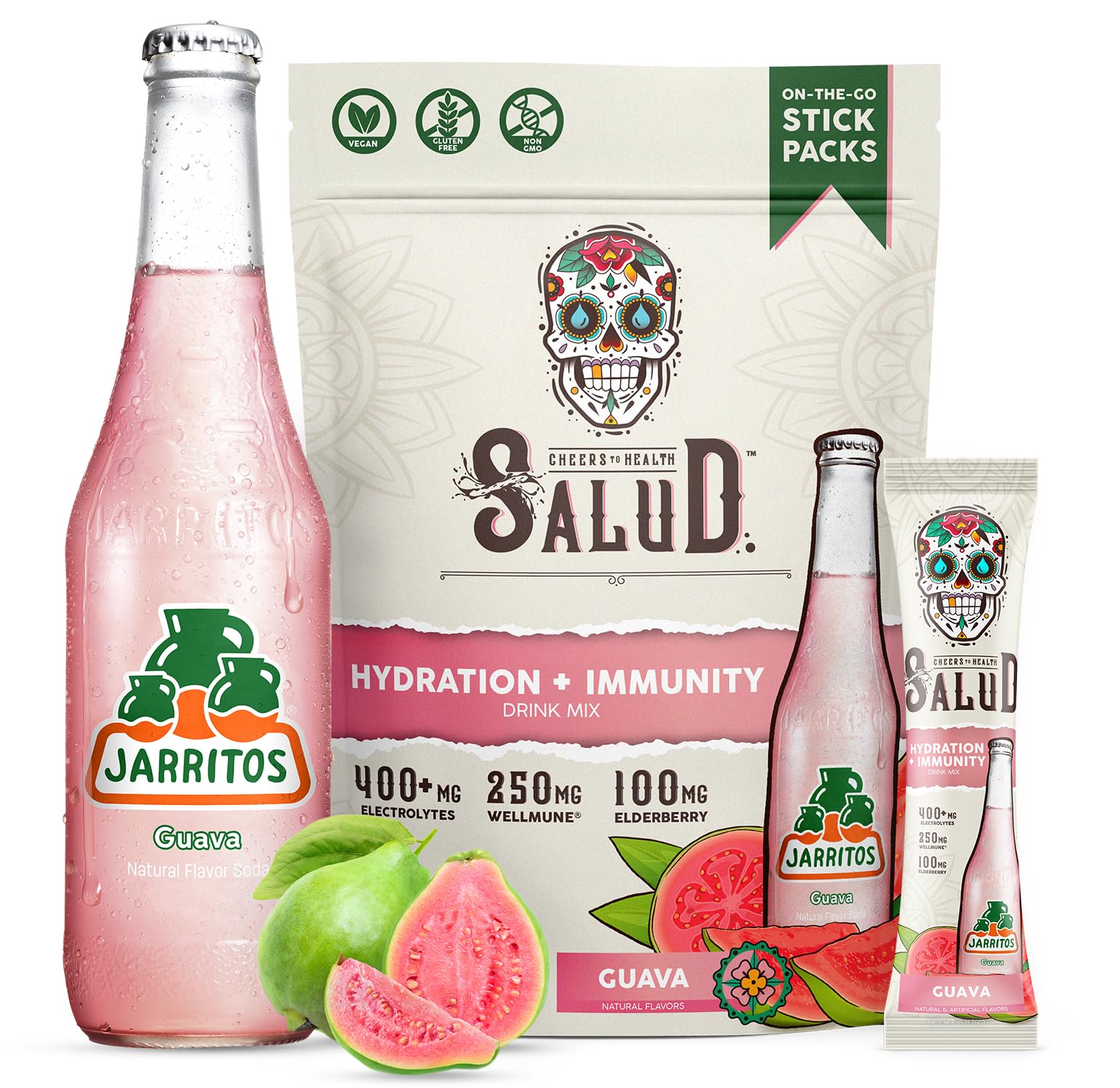 Taste Salud Jarritos hydration packet guava for post-workout flavor and hydration.