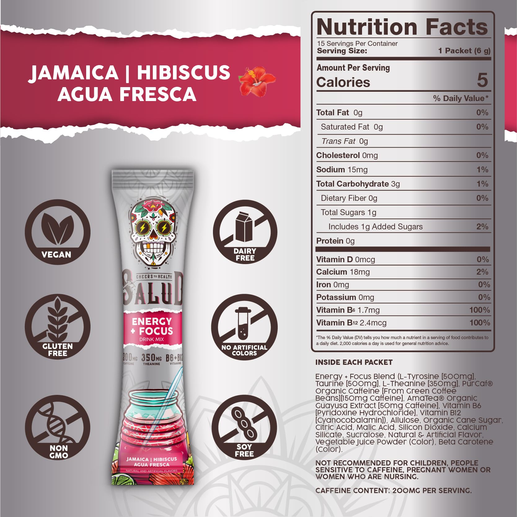 Taste Salud amino acids support calm focus and mood.