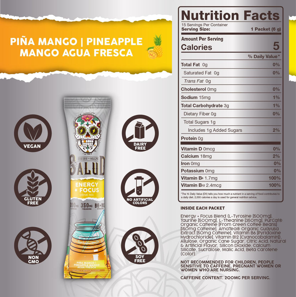 Taste Salud mixed drink in water cup reveals refreshing agua fresca with only 1g sugar.