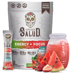 Taste Salud Salud 2-in-1 energy packet, unopened, for quick on-the-go energy boost.
