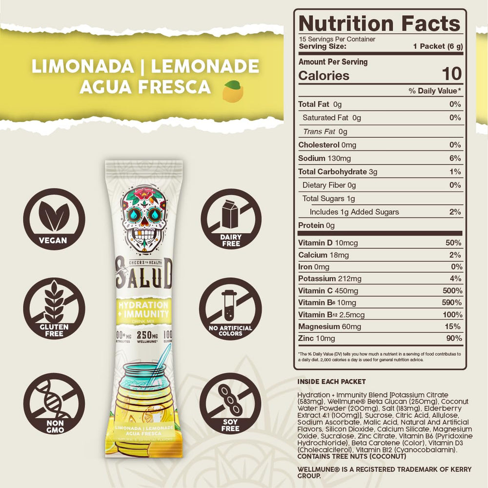 Taste Salud on-the-go stick packs beside a gym bottle for workouts.