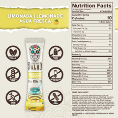 Taste Salud on-the-go stick packs beside a gym bottle for workouts.