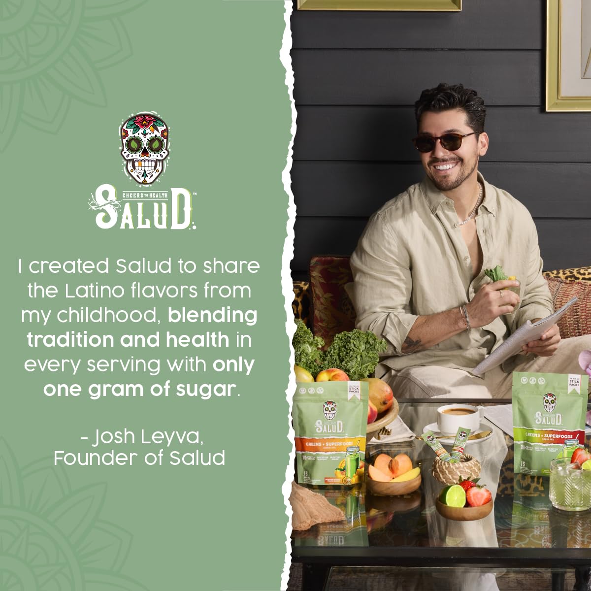 Taste Salud strawberry lime serving dissolves easily for a refreshing boost.