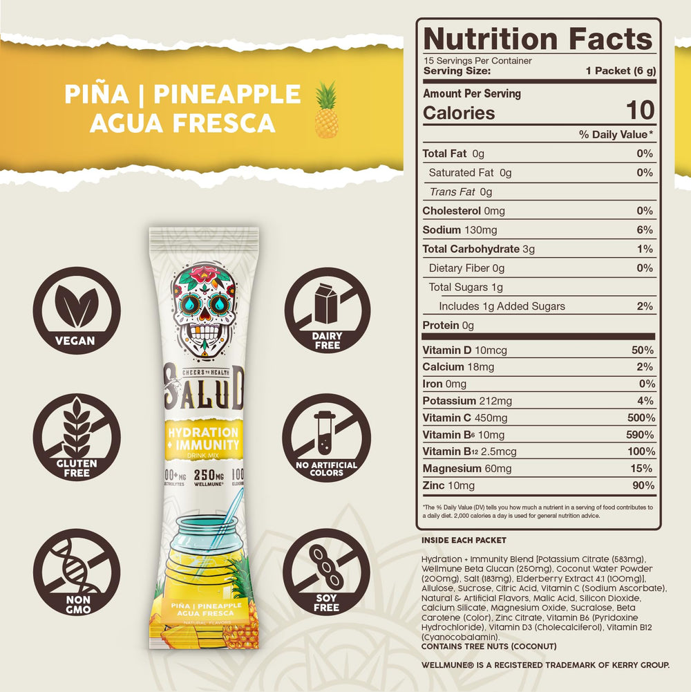 Taste Salud Wellmune immune-support blend with electrolyte hydration