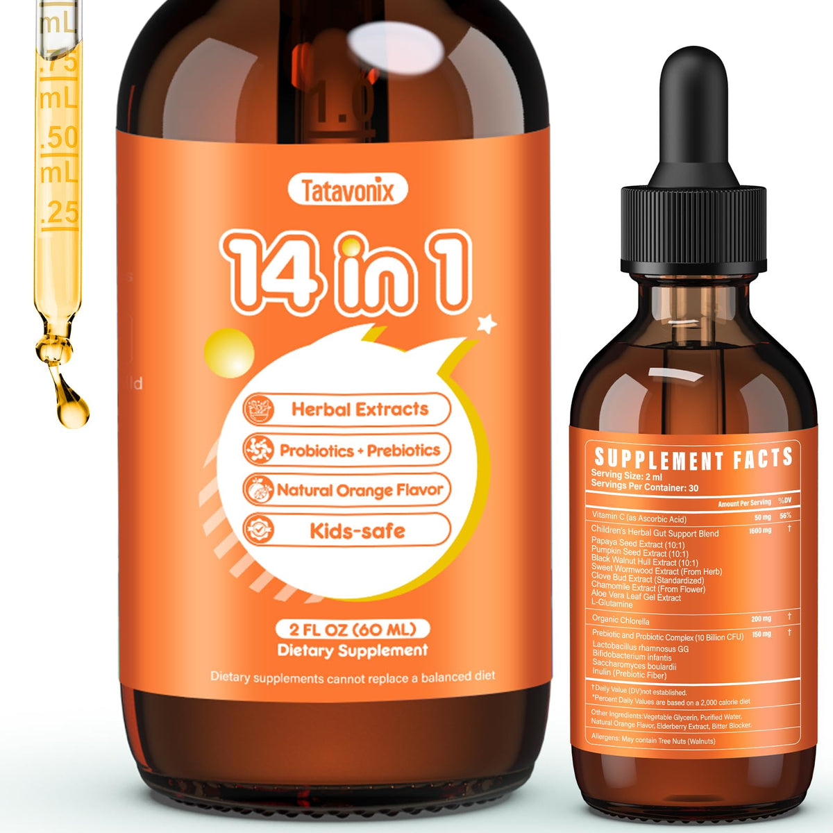Tatavonix 14-in-1 gut cleanse bottle supports daily digestive comfort.