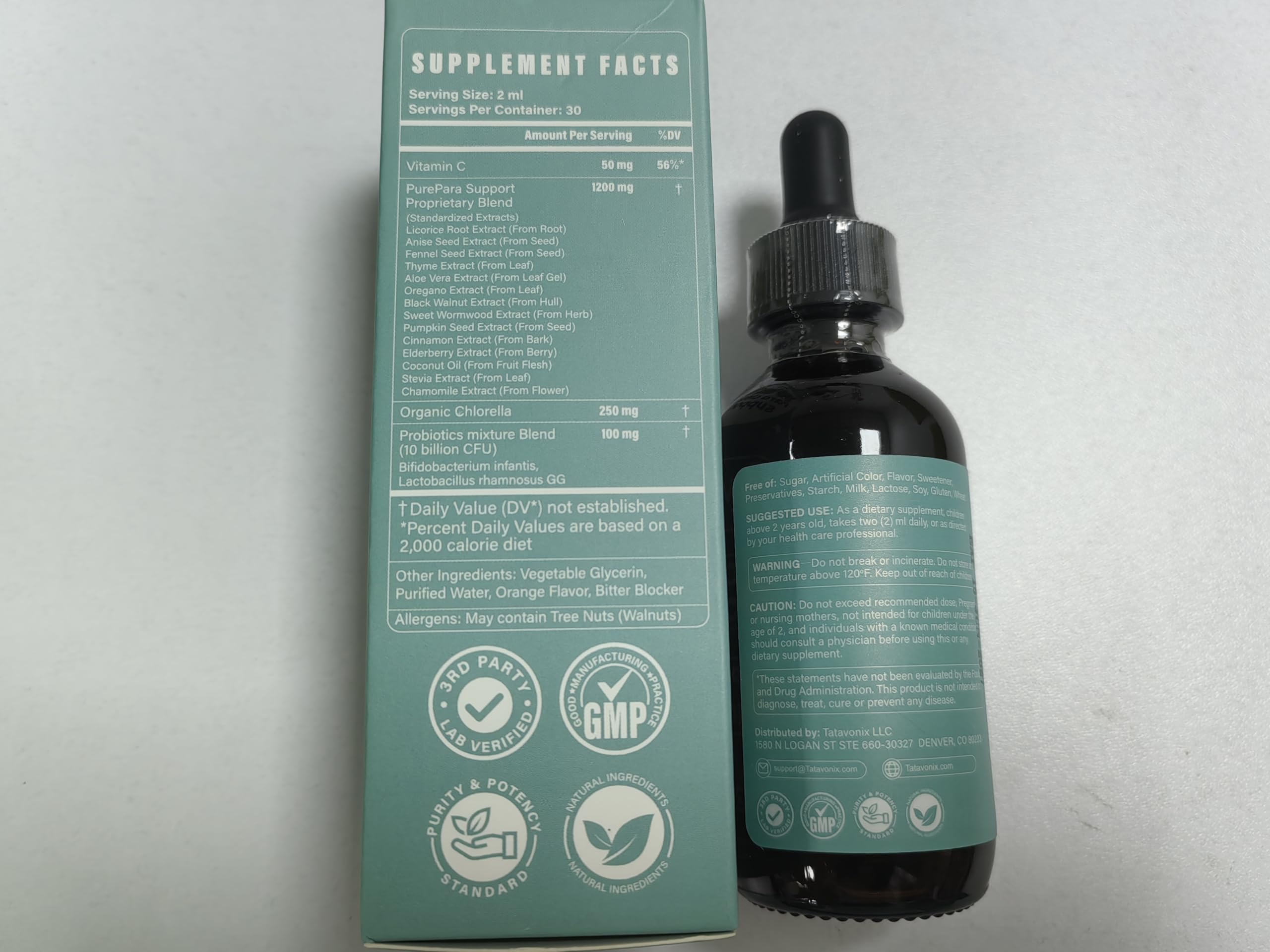 Tatavonix 19-in-1 herbal drops bottle ready for daily use to support digestive balance.