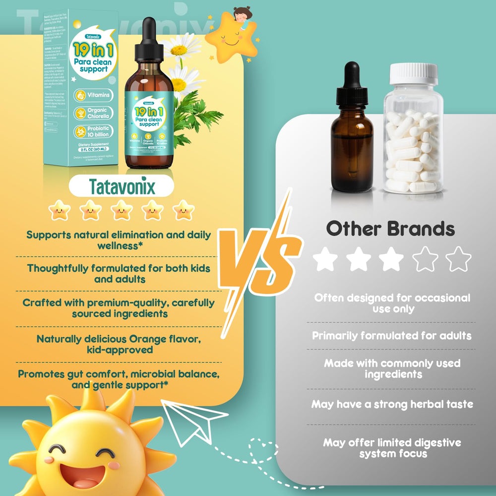 Tatavonix 19in1 amber bottle signals alcohol-free detox solution