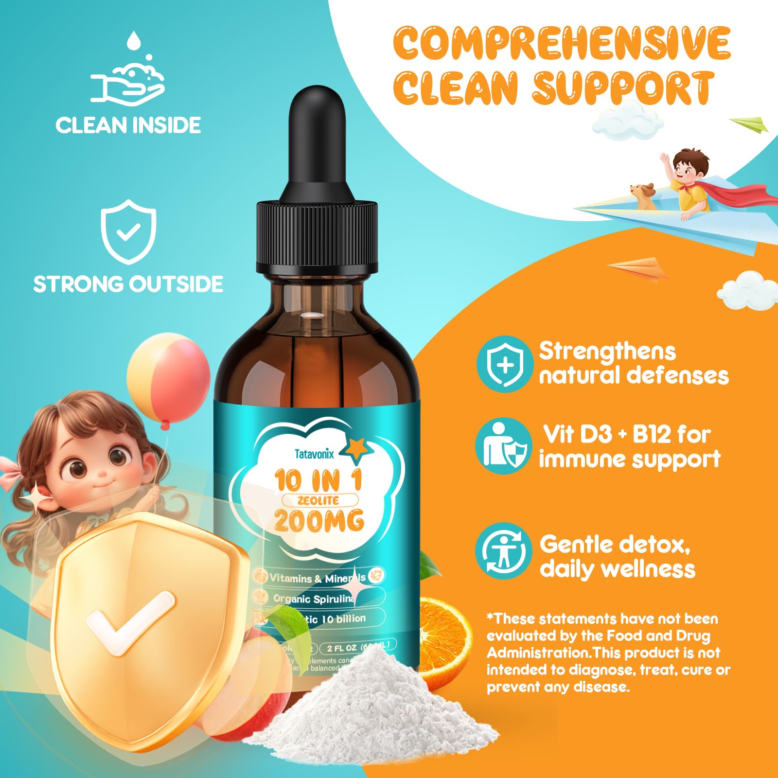 Tatavonix Zeolite Detox packaging emphasizes immune and energy balance.