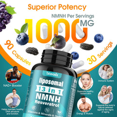 Tatavonix NMNH capsules close-up highlighting easy-to-swallow soft gel capsules for daily wellness.
