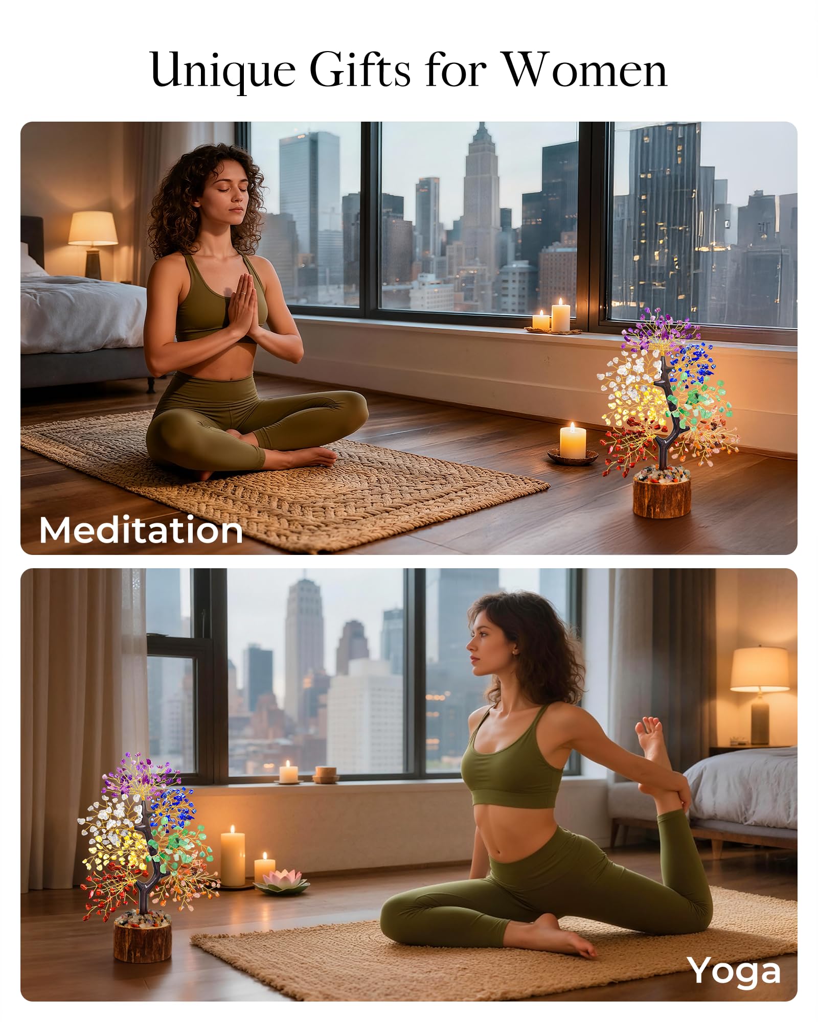 TATOODAA seven-color crystals symbolize chakras for mindful space decoration