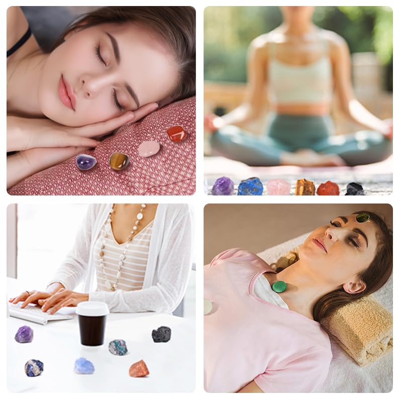 TATOODAA energy-reiki crystals suggest uplifting vibes during yoga or meditation