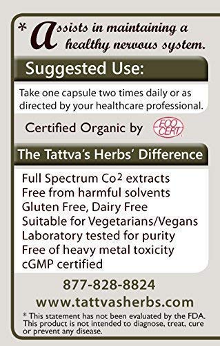 Tattva's Herbs vegan, sustainably sourced packaging label indicating clean ingredients.