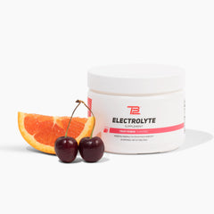 TB12 Electrolyte Powder Fruit Punch packaging highlights mineral-rich hydration for everyday performance.