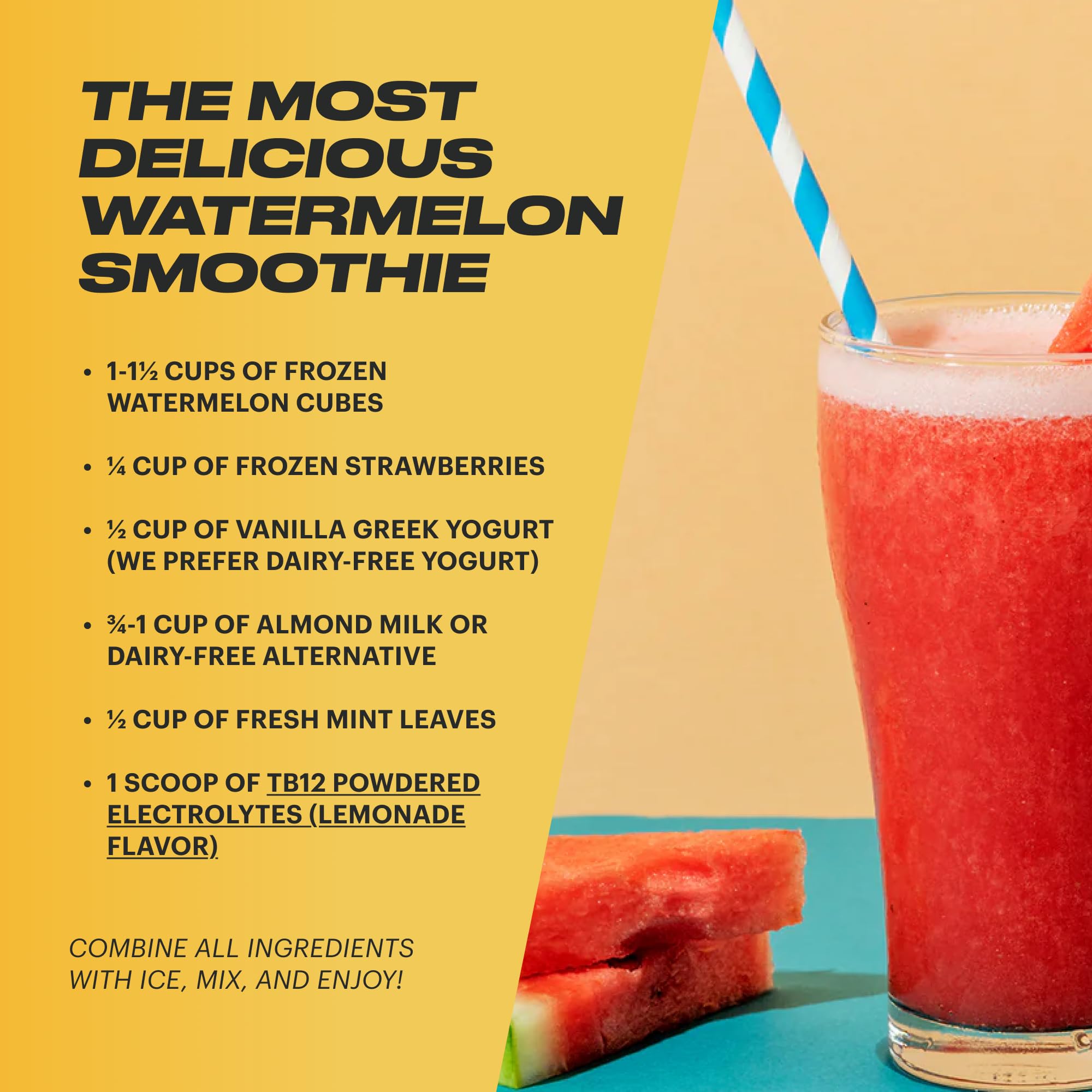 TB12 Electrolytes Lemonade stickpack open over a bottle during travel