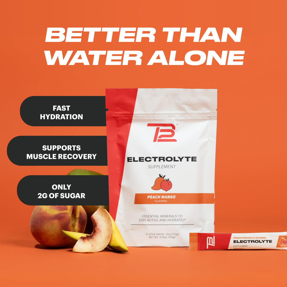 Athlete enjoying TB12 Peach Mango post-workout hydration