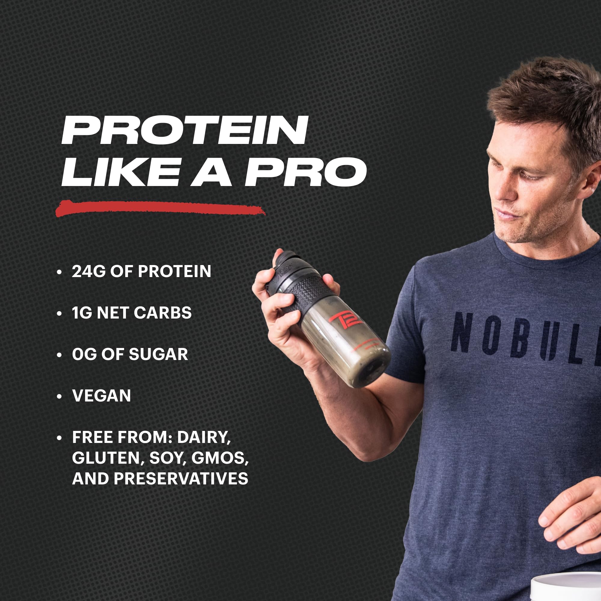 TB12 Plant Based Protein peas ingredient highlight single-source vegan protein.