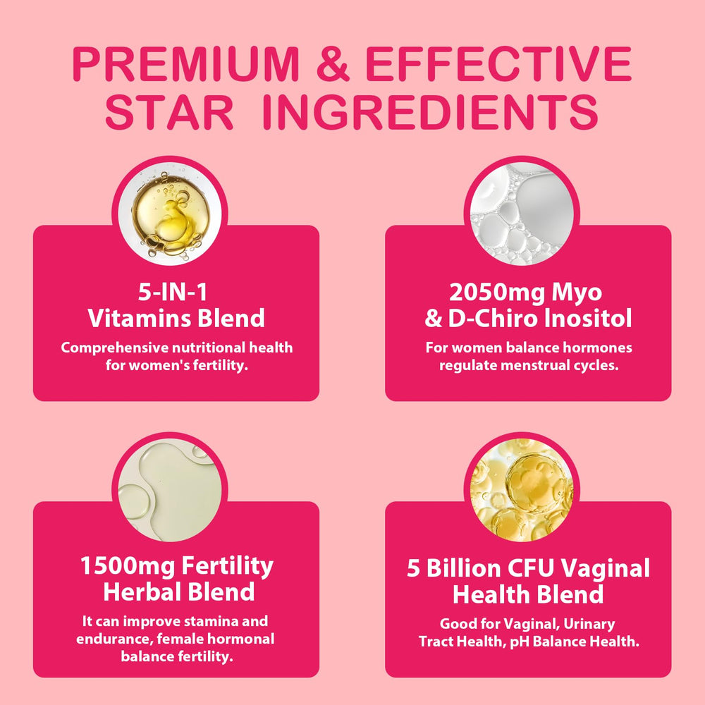 Tbivfller fertility gummies herbs blend with maca and vitex supports hormonal rhythm