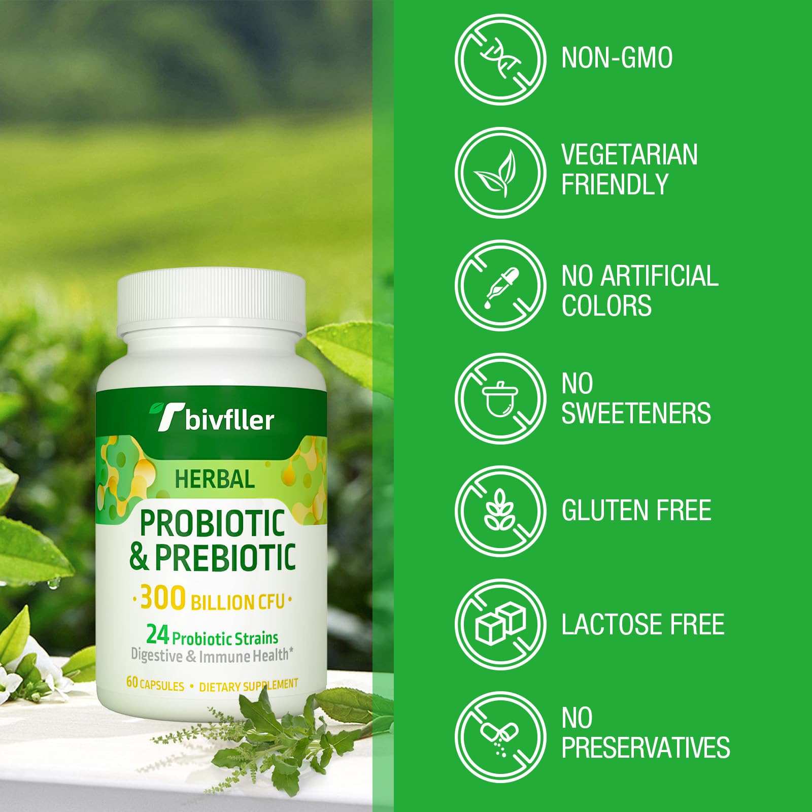 Tbivfller Probiotics travel-friendly pack ready for on-the-go use.