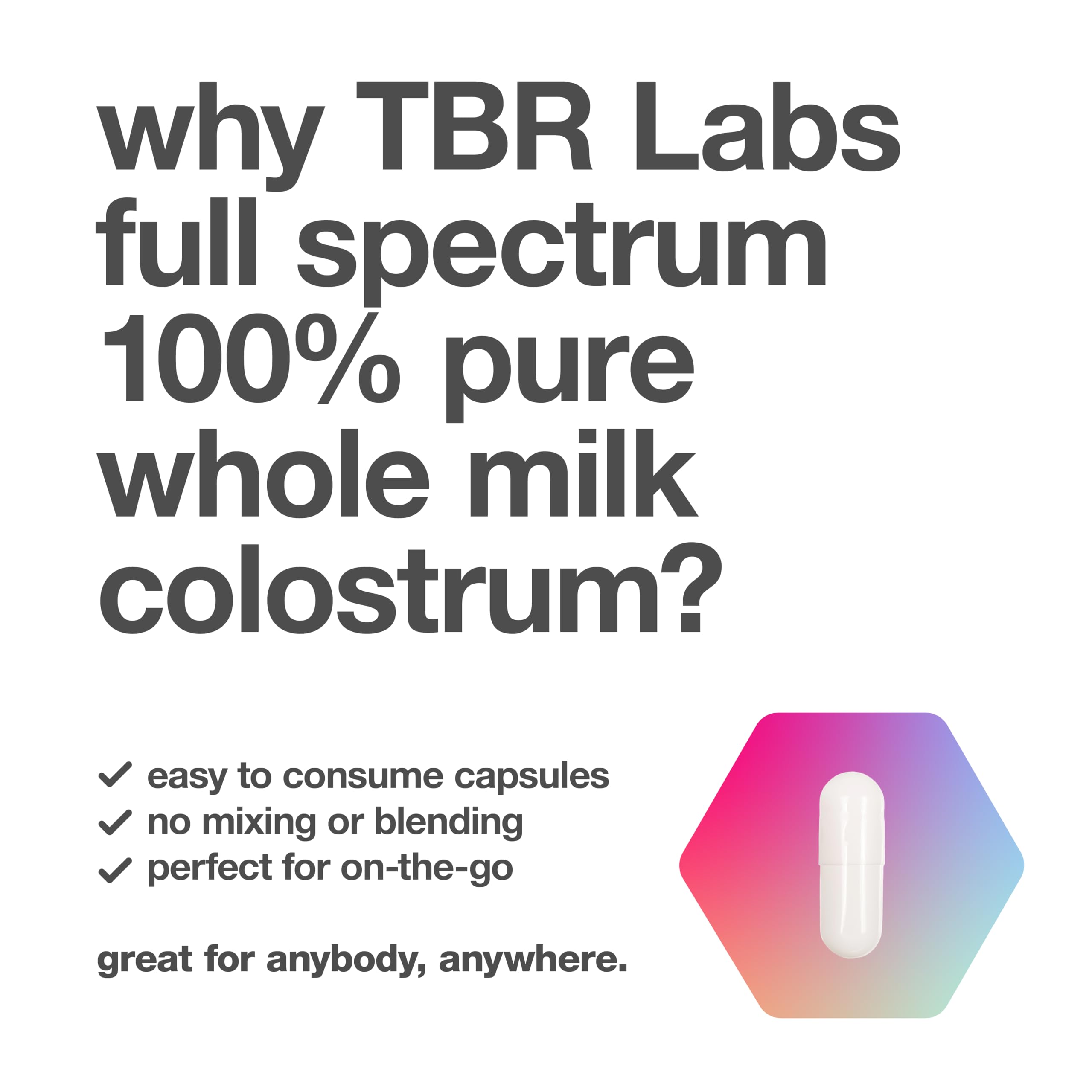 TBR Labs Pure Bovine Colostrum storage and bottle condition for freshness