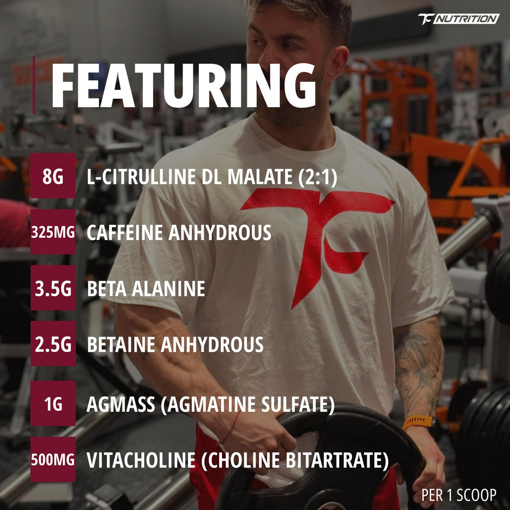 Illustrated ingredient chart for Batch 27 highlighting citrulline beta-alanine betaine caffeine
