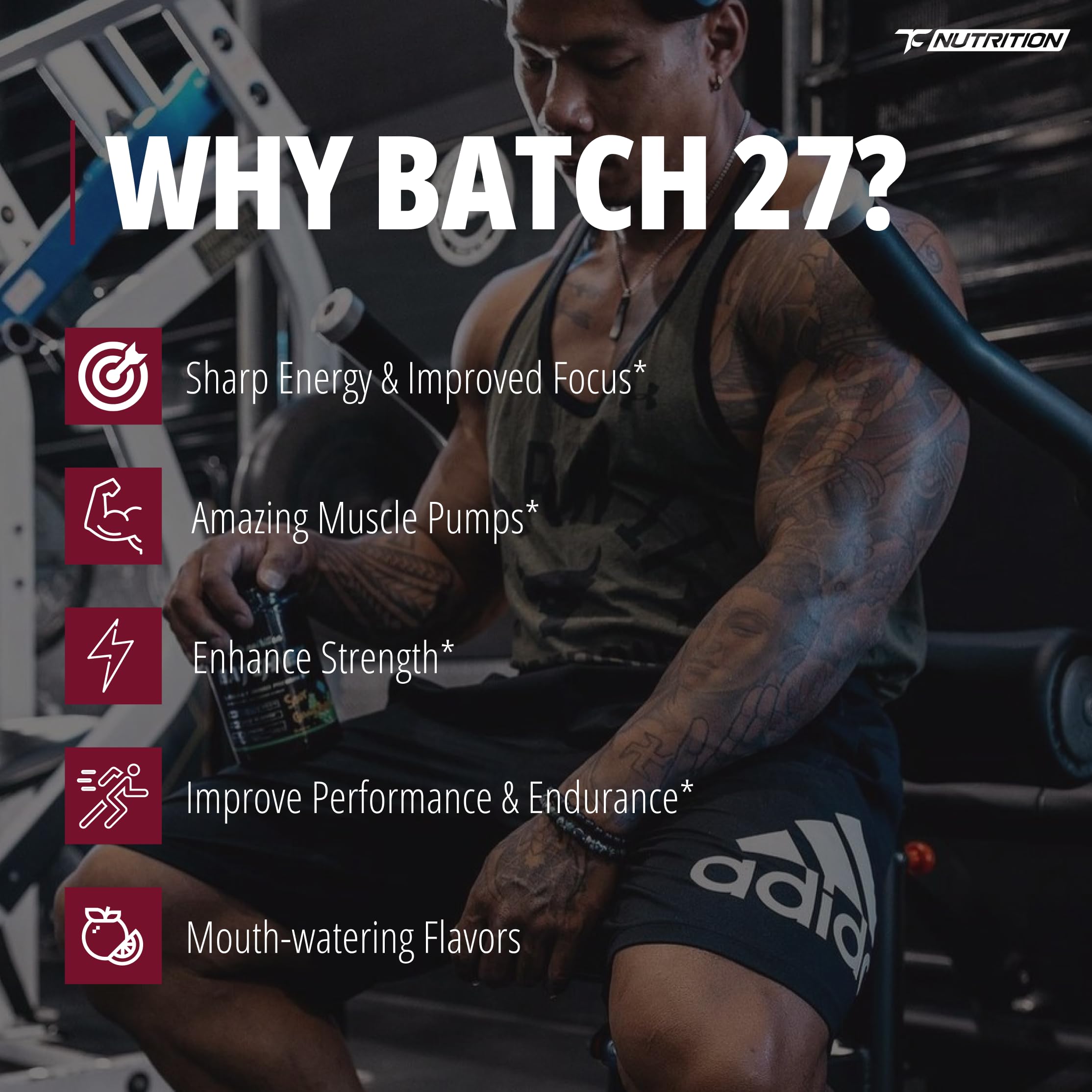 Close-up of Batch 27 powder texture for energizing workouts