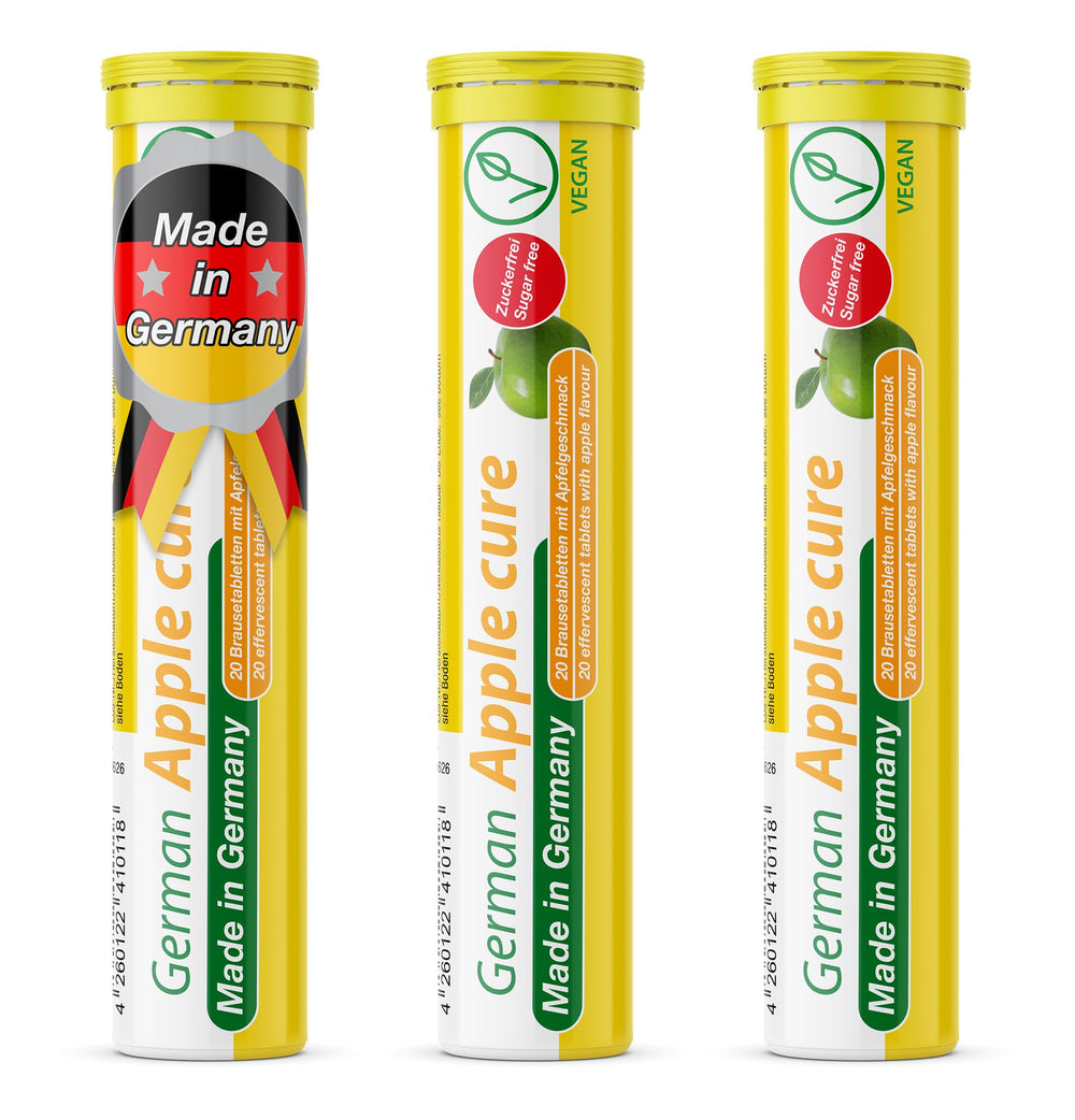 T&D German Apple Cure tablets in apple flavor provide a sugar-free boost