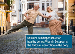 T&D German Calcium + D delivers 2.5 mcg vitamin D per serving