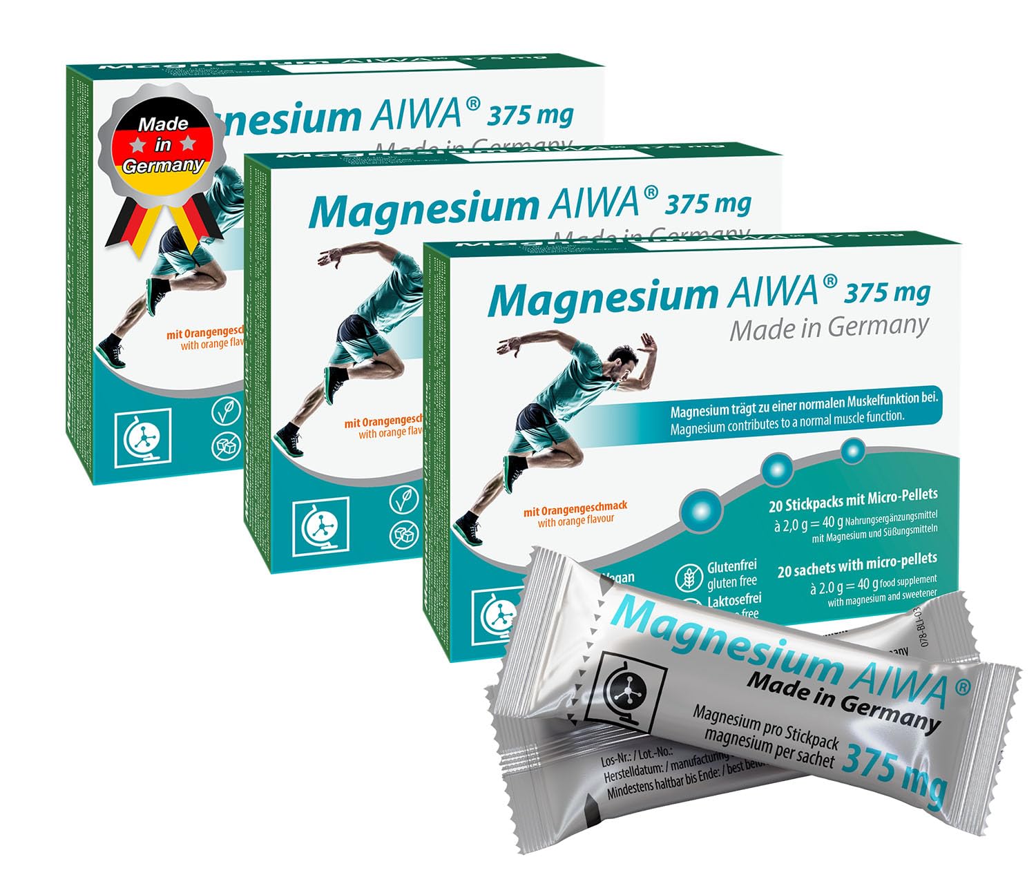 T&D Magnesium AIWA orange stickpack ready for on-the-go use.