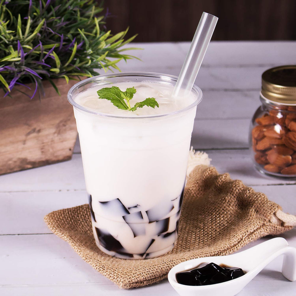 A bowl of prepared grass jelly dessert to tempt snack lovers.