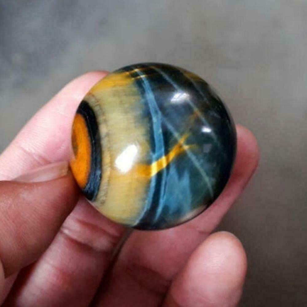TEAMWILL blue tiger eye jasper ball with stand for display