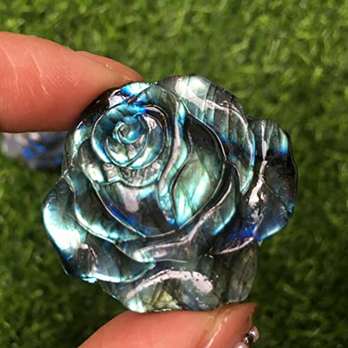 TEAMWILL Labradorite rose quartz skull for meditation and focused energy work.